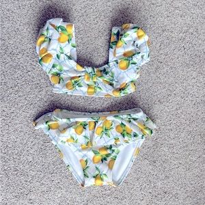 Janie and Jack Lemon print 2 piece swimsuit 🍋